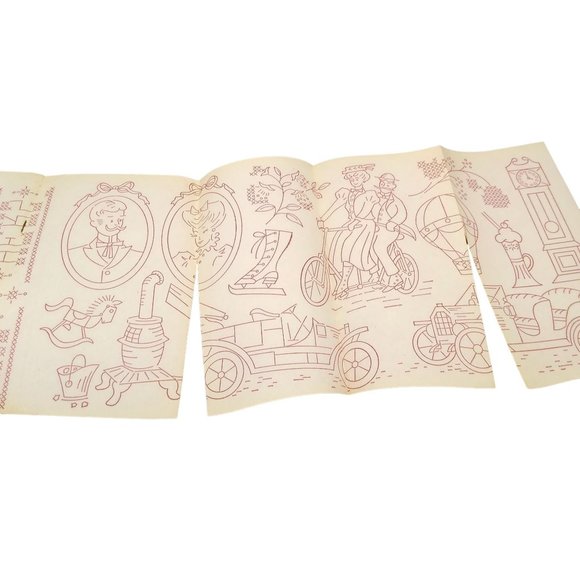 Vintage Victorian Transfer Patterns, MCM Workbasket Iron On Transfers, 1960s - Picture 1 of 1